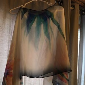 Gorgeous floral overlay/poncho -worn one time